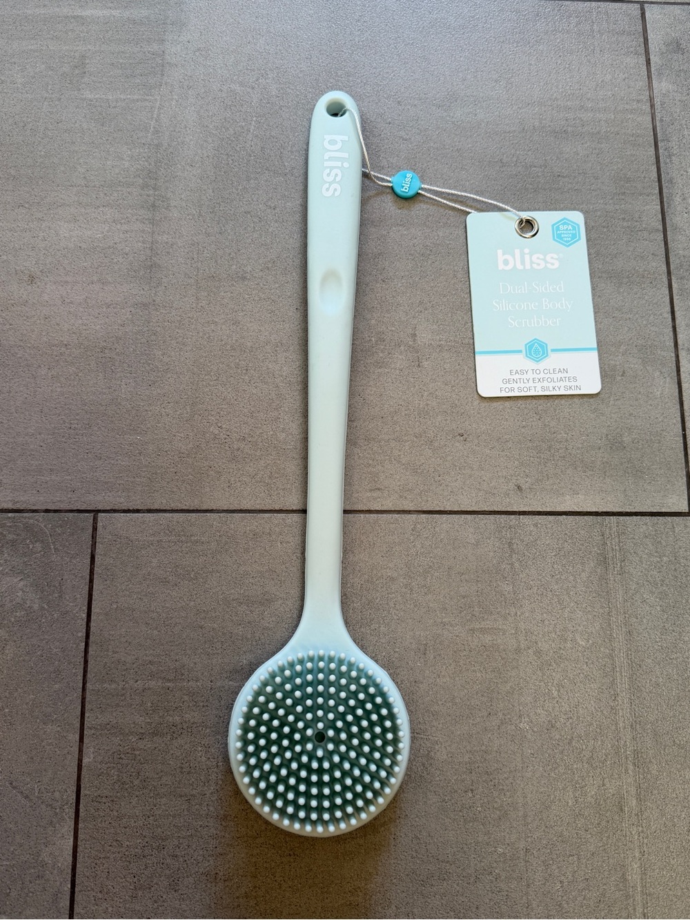 Bliss Dual-Sided Silicone Body Scrubber: Mint Green for shower use or sunscreen?